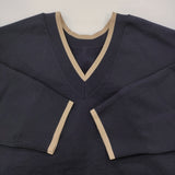 UNITED ARROWS 新品 ミニマル 2WAY 6SL ニット 定価16940円 Vネック ニット 25SS ネイビー ベージュ レディース ユナイテッドアローズ【中古】6-0207M♪