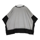 Lelill ハイテクバイカラーケープ 定価15400円 12530412 ワイド セーター ニット グレー ブラック レディース レリル【中古】6-0516M∞