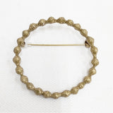 mina perhonen tambourine 真鍮ブローチ サークル ua7104 ブローチ ゴールド レディース ミナペルホネン【中古】6-0223G◎