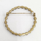 mina perhonen tambourine 真鍮ブローチ サークル ua7104 ブローチ ゴールド レディース ミナペルホネン【中古】6-0223G◎