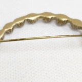 mina perhonen tambourine 真鍮ブローチ サークル ua7104 ブローチ ゴールド レディース ミナペルホネン【中古】6-0223G◎