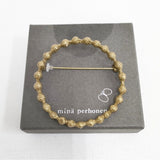 mina perhonen tambourine 真鍮ブローチ サークル ua7104 ブローチ ゴールド レディース ミナペルホネン【中古】6-0223G◎