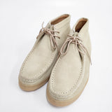 MANEBU 新品 スエードレザーショートワラビーブーツ 37 BOO MID 定価20680円 シューズ・靴 ベージュ レディース マネブ【中古】6-0223G◎