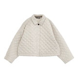 mizuiro-ind キルティングショートブルゾン 定価24200円 キルティングジャケット 24AW ホワイト レディース ミズイロインド【中古】6-0207T♪