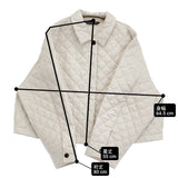 mizuiro-ind キルティングショートブルゾン 定価24200円 キルティングジャケット 24AW ホワイト レディース ミズイロインド【中古】6-0207T♪