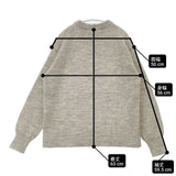 homspun 232-7906 シェットランドプルオーバー セーター ニット グレージュ レディース ホームスパン【中古】6-0718T∞