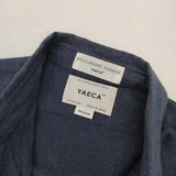 YAECA コンフォートシャツ 14183 サイズM スナップボタン 長袖シャツ ネイビー レディース ヤエカ【中古】6-0328M♪