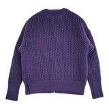 homspun シェットランドジップアップカーディガン 定価35200円 232-7898 ニット カーディガン パープル レディース ホームスパン【中古】6-0207T♪