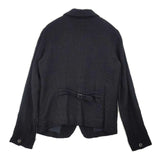 pas de calais ウールリネン グレンチェック 製品洗い ジャケット ブラック レディース パドカレ【中古】6-0718T∞
