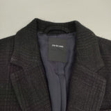 pas de calais ウールリネン グレンチェック 製品洗い ジャケット ブラック レディース パドカレ【中古】6-0718T∞