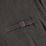 pas de calais ウールリネン グレンチェック 製品洗い ジャケット ブラック レディース パドカレ【中古】6-0718T∞