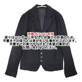 pas de calais ウールリネン グレンチェック 製品洗い ジャケット ブラック レディース パドカレ【中古】6-0718T∞