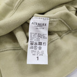 AURALEE ELASTIC HIGH GAUGE SWEAT P/O 定価24200円 A23AP02NU サイズ1 裏起毛 スウェット 23AW ライトグリーン レディース オーラリー【中古】6-0818T♪