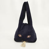mina perhonen usa bag 大 sa9117 ウサバッグ ショルダーバッグ ネイビー レディース ミナペルホネン【中古】6-0521G∞