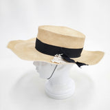 mina perhonen ヒトミシノヤマ 麦わら帽子 ストローハット ハット ベージュ レディース ミナペルホネン【中古】6-0214S◎