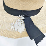 mina perhonen ヒトミシノヤマ 麦わら帽子 ストローハット ハット ベージュ レディース ミナペルホネン【中古】6-0214S◎