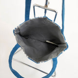 mina perhonen rs9611 tambourine 刺繍 ミニバッグ トートバッグ ブルー レディース ミナペルホネン【中古】6-0521G∞