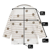 ORCIVAL ボーダー ドット 長袖Ｔシャツ カットソー ロンＴ ホワイト ベージュ レディース オーシバル/オーチバル【中古】6-0423M∞