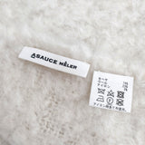 ASAUCE MELER 日本製 モヘヤ ウール マフラー ストール オフホワイト レディース アソースメレ【中古】6-0921T◎