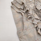 BUNON fofofofa KENNY SUIT 定価49500円 サイズL ジャンプスーツ チェック オールインワン ツナギ ライトグレー ベージュ レディース ブノン【中古】6-0403S♪