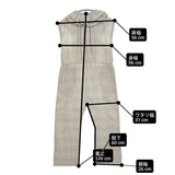 BUNON fofofofa KENNY SUIT 定価49500円 サイズL ジャンプスーツ チェック オールインワン ツナギ ライトグレー ベージュ レディース ブノン【中古】6-0403S♪