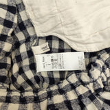 nest Robe ウールコットンリネンギンガムパンツ 定価25300円 01234-1471 パンツ ネイビー ホワイト レディース ネストローブ【中古】6-0802T∞