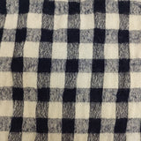 nest Robe ウールコットンリネンギンガムパンツ 定価25300円 01234-1471 パンツ ネイビー ホワイト レディース ネストローブ【中古】6-0802T∞