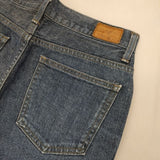 MARGARET HOWELL/EDWIN 578-7143008 YELLOW CAST TROUSERS 定価26400円 27×24 デニムパンツ ブルー レディース マーガレットハウエル/エドウィン【中古】6-0423G∞