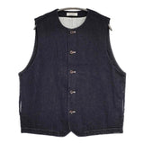 NEST ROBE CONFECT/UpcycleLino デニム クルーネックベスト 定価29700円 02244-0035 ベスト ネイビー メンズ ネストローブコンフェクト/アップサイクルリノ【中古】6-0523M∞