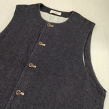 NEST ROBE CONFECT/UpcycleLino デニム クルーネックベスト 定価29700円 02244-0035 ベスト ネイビー メンズ ネストローブコンフェクト/アップサイクルリノ【中古】6-0523M∞