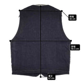 NEST ROBE CONFECT/UpcycleLino デニム クルーネックベスト 定価29700円 02244-0035 ベスト ネイビー メンズ ネストローブコンフェクト/アップサイクルリノ【中古】6-0523M∞