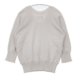 MHL. DRY SLUB COTTON ドライコットン Vネック 595-9162500 セーター ニット ライトグレー レディース エムエイチエル【中古】6-0518M∞