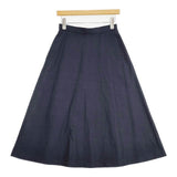 MARGARET HOWELL 578-8132017 HIGH TWIST COTTON LINEN 定価30800円 ロングスカート ネイビー レディース マーガレットハウエル【中古】6-0516M∞