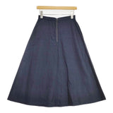 MARGARET HOWELL 578-8132017 HIGH TWIST COTTON LINEN 定価30800円 ロングスカート ネイビー レディース マーガレットハウエル【中古】6-0516M∞