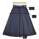 MARGARET HOWELL 578-8132017 HIGH TWIST COTTON LINEN 定価30800円 ロングスカート ネイビー レディース マーガレットハウエル【中古】6-0516M∞