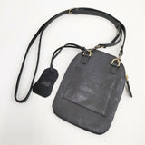 fes レザー 革 ポーチ ショルダーバッグ ブラック レディース フェス【中古】6-0503G∞