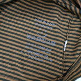 45R/45rpm 縞天竺の四角Tシャツ 定価14300円 長袖Ｔシャツ カットソー ロンＴ カーキ ベージュ レディース フォーティーファイブアールピーエム【中古】6-0423M∞