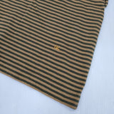 45R/45rpm 縞天竺の四角Tシャツ 定価14300円 長袖Ｔシャツ カットソー ロンＴ カーキ ベージュ レディース フォーティーファイブアールピーエム【中古】6-0423M∞
