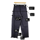 HUIS 512-KT02-29NVY オーガニックコットンライトオックスセミワイドパンツ パンツ ネイビー レディース ハウス/遠州織物【中古】6-0423G∞