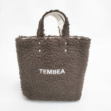 TEMBEA PAPER TOTE ボア 定価20900円 ウール トートバッグ ブラウン レディース テンベア【中古】6-0921T◎