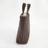 TEMBEA PAPER TOTE ボア 定価20900円 ウール トートバッグ ブラウン レディース テンベア【中古】6-0921T◎