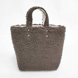 TEMBEA PAPER TOTE ボア 定価20900円 ウール トートバッグ ブラウン レディース テンベア【中古】6-0921T◎