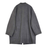 TRAVAIL MANUEL ウールビーバーネイプカラーハーフコート 定価39600円 サイズM 25AW グレー レディース トラバイユマニュアル【中古】6-0210T♪