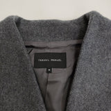 TRAVAIL MANUEL ウールビーバーネイプカラーハーフコート 定価39600円 サイズM 25AW グレー レディース トラバイユマニュアル【中古】6-0210T♪
