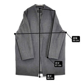 TRAVAIL MANUEL ウールビーバーネイプカラーハーフコート 定価39600円 サイズM 25AW グレー レディース トラバイユマニュアル【中古】6-0210T♪