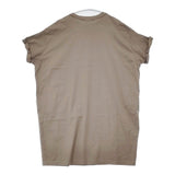 mizuiro-ind ロールスリーブワイドシルエットTシャツワンピース ワンピース グレージュ レディース ミズイロインド【中古】6-0611S∞
