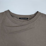 mizuiro-ind ロールスリーブワイドシルエットTシャツワンピース ワンピース グレージュ レディース ミズイロインド【中古】6-0611S∞