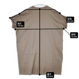 mizuiro-ind ロールスリーブワイドシルエットTシャツワンピース ワンピース グレージュ レディース ミズイロインド【中古】6-0611S∞