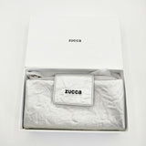 ZUCCa 合成皮革 フェイクレザー ロングウォレット 長財布 シルバー レディース ズッカ【中古】6-0530G∞