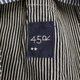 45R/45rpm ライ麦デニムのプティカバーオール 定価59400円 ジャケット 25SS ネイビー ホワイト レディース フォーティーファイブアールピーエム【中古】6-0210M♪